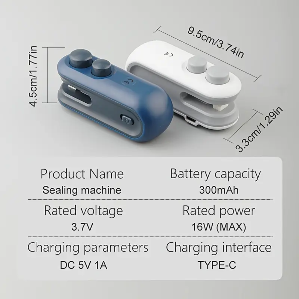 Portable Mini Bag Sealer – USB Rechargeable Snack Packaging Sealer with Built-In Magnet, Handheld Heat Sealer for Chips, Cookies & Travel Use