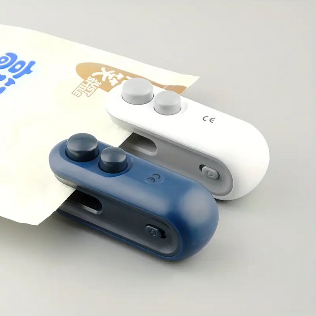 Portable Mini Bag Sealer – USB Rechargeable Snack Packaging Sealer with Built-In Magnet, Handheld Heat Sealer for Chips, Cookies & Travel Use