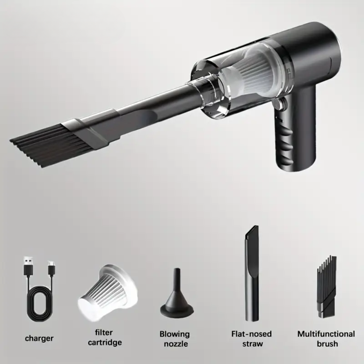 Portable Cordless Handheld Vacuum Cleaner – Lightweight, High-Power Suction for Home, Car & Pet Hair