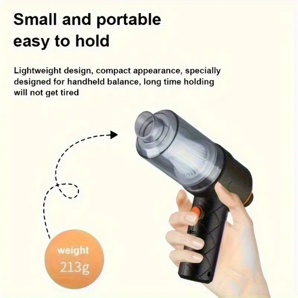 Portable Cordless Handheld Vacuum Cleaner – Lightweight, High-Power Suction for Home, Car & Pet Hair