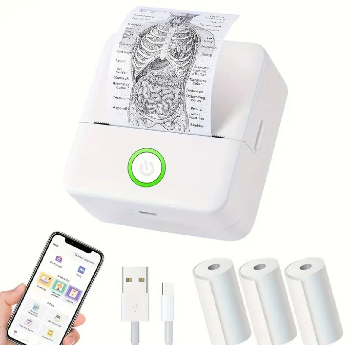 Mini Sticker Printer – Portable Wireless Thermal Label & Photo Printer (Inkless)