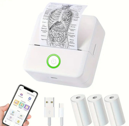 Mini Sticker Printer – Portable Wireless Thermal Label & Photo Printer (Inkless)